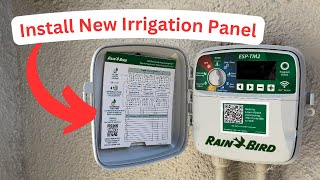 How to Replace Irrigation Control Panel  Rain Bird ESPTM2 6 Station Outdoor Controller [upl. by Arraic407]