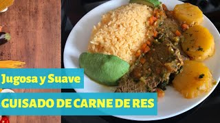 CARNE GUISADA DE RES 😋 RECETA FACILQuedateEnCasa [upl. by Gisele213]