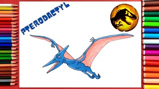 How to Draw a Pterodactyl  Jurassic World [upl. by Rabassa176]