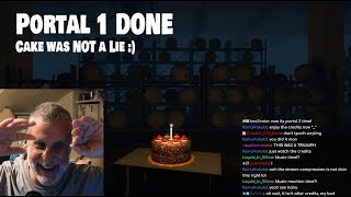 Finally Done Portal 1 Was Great and Cake is NOT a Lie and the closing song reaction [upl. by Enilemme]