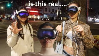 WE WORE APPLE VISION PRO FOR 24 HOURS IN NYC we got hated on [upl. by Gnoht]