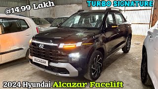 New Hyundai Alcazar Signature Turbo DCT 😳 New Alcazar Facelift 2024 [upl. by Nnylatsirk]