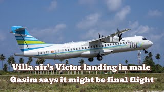 Villa airs VAV or victor landing in male velana International Airport [upl. by Otrebla946]