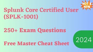 Splunk Core Certified User SPLK1001 Exam Dumps amp Questions 2024 [upl. by Asir]