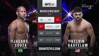 Jacare Souza vs Kelvin Gastelum [upl. by Gilbert]