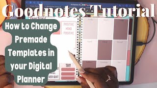 Goodnotes 5 Change a Template in Your Digital Planner [upl. by Cathlene]