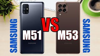 Samsung Galaxy M51 vs Samsung Galaxy M53 ✅ [upl. by Ahsienel983]