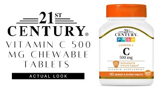 How 21st Century Vitamin C 500 mg Chewable Tablet Actual Looks Unboxing [upl. by Keg]