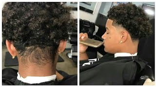 Curly Taper Fade  Cut By Julio Martinez  Afro Haircut [upl. by Oinotna]