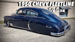 Vintage 1950 Chevy Fleetline Deluxe bagged in the rear with Mob Steel Wheels [upl. by Eitirahc]