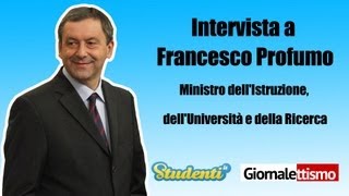 Intervista a Francesco Profumo Ministro della Pubblica Istruzione [upl. by Stelle]