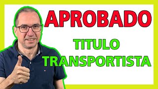 ✅ APRUEBA el TITULO de TRANSPORTISTA ✅ [upl. by Annibo]