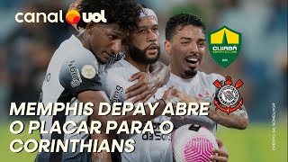 CUIABÁ X CORINTHIANS MEMPHIS DEPAY COBRA PÊNALTI E COLOCA O TIMÃO NA FRENTE NA ARENA PANTANAL [upl. by Adnohsed]