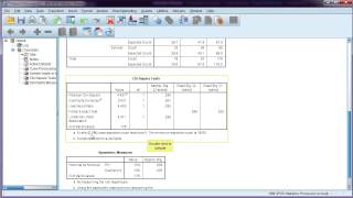 Chisquare test in SPSS  interpretation [upl. by Noremmac662]