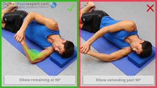 Shoulder posterior capsule sleeper stretch L [upl. by Hervey]