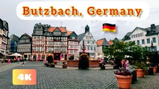 Walking Tour in Butzbach Germany Old Town near Frankfurt am Main 4K 60 fps UHD [upl. by Barny967]