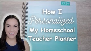 How I Personalized My Plum Paper Planner Homeschool Teacher  New Updated More Customization Options [upl. by Aicilf725]