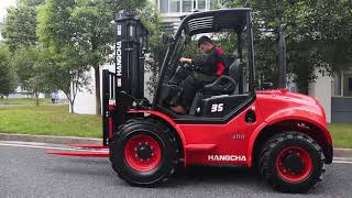 Hangcha rough terrain forklift 4WD [upl. by Neryt]