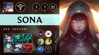 Sona Support vs Leona  KR Master Patch 1420 [upl. by Jeffy]