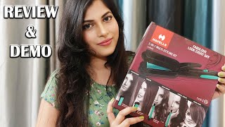 Havells HC4045 5 in 1 Multi Styling Kit Review amp Demo Straightener Crimper Curlor RiamiTFG [upl. by Attalie634]