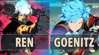 GBVSR Ren Avatar Belial Vs Goenitz Gran  High Level Gameplay [upl. by Bevash331]