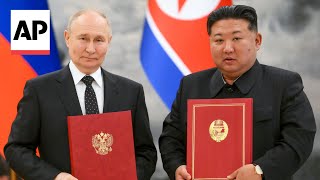 North Korea and Russia sign new agreement  AP Explains [upl. by Eniahpets]