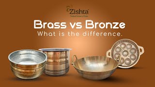 Difference between Brass and Bronze Vessels 👉 Brass vs Bronze Cookware  Zishta [upl. by Wehttam582]