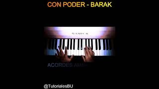 Con Poder  Barak  Tutorial Pianoquotacordes y melodiaquotFACILPrincipiante [upl. by Mercie]