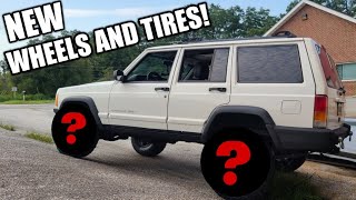 Jeep XJ gets NEW wheels and tires  Jeep vlog [upl. by Ingaborg]