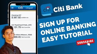 How to Open Citi Bank Online Banking Account CitiBank Registration  CitiBankcom [upl. by Nanete491]