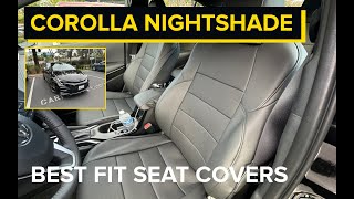 2024 Toyota Corolla Nightshade Best Fit Seat Covers [upl. by Hnahk998]