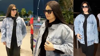 7 Month Pregnant Katrina Kaif Hiding Her Huge Baby Bump With Denim Jacket [upl. by Avid575]