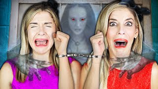 24 Hours HANDCUFFED in Hacker Mini Mansion with Real Ghost  Rebecca Zamolo [upl. by Rannug164]