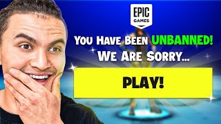 Epic UNBANNED Me amp Put Me in Fortnite [upl. by Frank763]