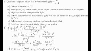 Domínio  Paridade  Assimptotas  Monotonia e Extremos  Concavidades [upl. by Intyre]