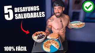 5 DESAYUNOS SALUDABLES y BARATOS en 5 MINUTOS MI DIETA SECRETA receta fácil y rápida [upl. by Ysset]