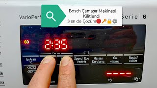Bosch Çamaşır Makinesi Kapağı Açılmıyor Çözüm Çamaşır makinesi kapağı kilitlendi Kilit işareti [upl. by Lledniuq]