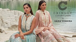 Crimson X Saira Shakira Luxury Lawn Collection 2023  Crimson Luxury Lawn By Saira Shakira [upl. by Ruford]