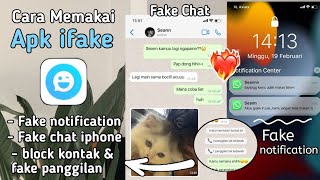 APLIKASI IFAKE FULL TUTOR FAKE CHAT WHATSAPP FAKE LOOCKSCREEN IPHONE FOR AU🍄 [upl. by Tab]