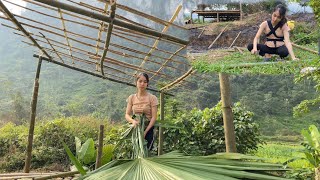 Single mother builds a house out of bamboo part2Wishing mother and baby a new home soon [upl. by Ariadne478]