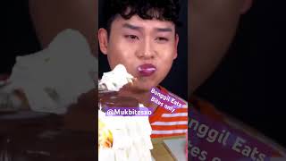 Bonggil ASMR chocolate biscuit cake ice cream Mukbang bites only shorts viralvideo video fyp fy [upl. by Nahtad]