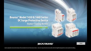 Bourns® Model 1430 amp 1440 Series DC Surge Protective Device [upl. by Asnerek96]