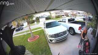 Orbeez Challenge Video shows Florida Amazon driver mother and child being shot at [upl. by Yellat]