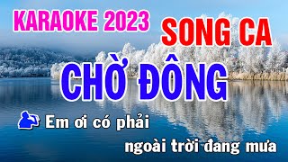 Chờ Đông Karaoke Song Ca Nhạc Sống  Phối Mới Dễ Hát  Nhật Nguyễn [upl. by Eirahcaz]