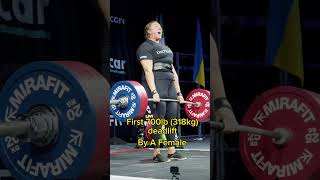 Womens 318kg Deadlift 🔥😱 record SMASHED OMG thats heavy Lucy Underdown [upl. by Ahsote338]