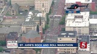 Rock n Roll Nashville Marathon Gets Underway [upl. by Morocco795]