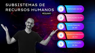 Subsistemas de Recursos Humanos Chiavenato  RESUMO  PDF [upl. by Renaldo893]