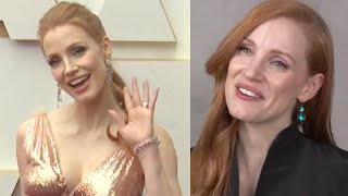 Jessica Chastain Honour Fellow Actresses Before Oscars Red Carpet [upl. by Omsare]