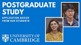 Postgraduate Study application advice from our students  GoingToCambridge [upl. by Brandie]