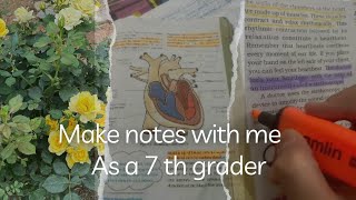 make notes with me as a 7th grader  ojaswini shorts [upl. by Inaliel]